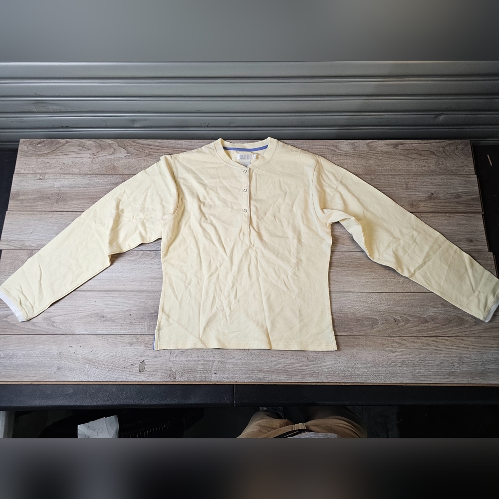 Men's Cream Henley Shirt